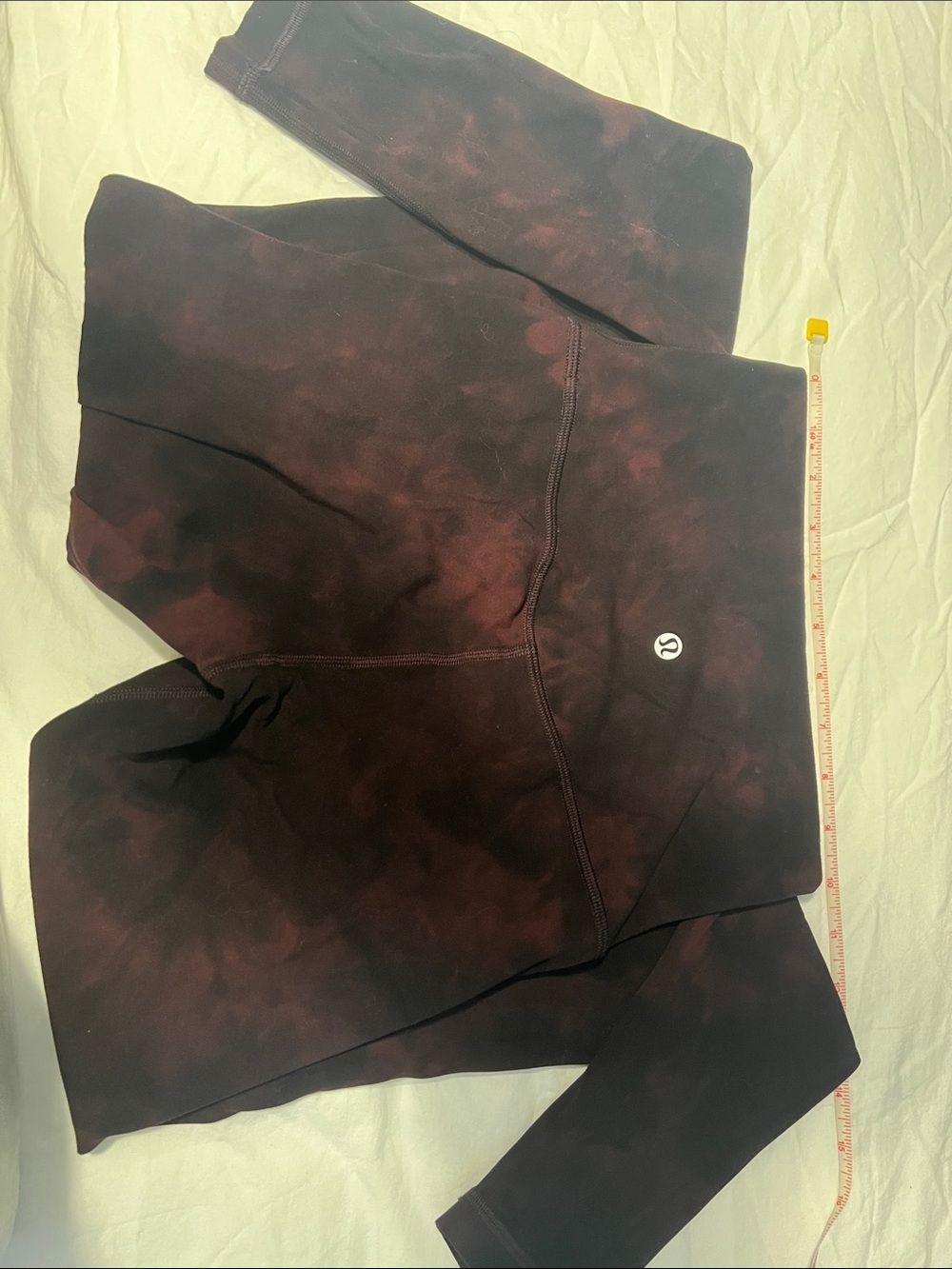 lululemon 6 align Maroon Tie-Dye Leggings